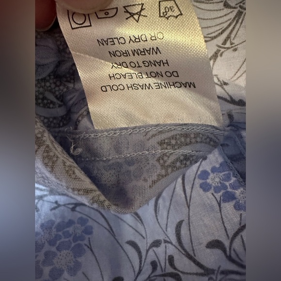 Tallia Blue Floral Button Down Sleeve Men's Large - Picture 8 of 8